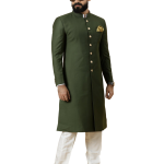 Classic Seaweed Green Achkan for Men | Elegant Ethnic Wear | Jaipurio
